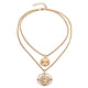 Crystal Heart Necklace Pendant Female Short Gold Chain Necklace Pendant Necklace Crystal Heart Necklace Chocker neck