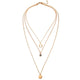 Crystal Heart Necklace Pendant Female Short Gold Chain Necklace Pendant Necklace Crystal Heart Necklace Chocker neck