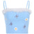 Cute Butterfly Flowers Embroidery Camis Women Fashion Fluffy Low Cut Crop Tops 2019 Summer Top Sexy Backless Camisole Streetwear