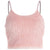 Cute Fluffy Pink Faux Fur Crop Top Women Spaghetti Strap Backless Bodycon Cami Tops Sexy Rave Festival Top Party Clubwear Camis