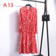 Cute Pink Dress 2019 Summer Women Dress Long sleeves Flowers Print Boho Style Beach Dress Sundress Casual Shift Dresses Vestido