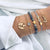 DIEZI Bohemian  Turtle Charm Bracelets Bangles For Women Fashion Gold Color Strand Bracelets Sets Jewelry Party Gifts