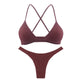 De Monarchia Sexy Women Bra Ribbed Plunge Underwear Wireless Crisscross Back V Neck Bras Comfort Lady's Cotton Bralette