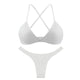 De Monarchia Sexy Women Bra Ribbed Plunge Underwear Wireless Crisscross Back V Neck Bras Comfort Lady's Cotton Bralette