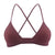 De Monarchia Sexy Women Bra Ribbed Plunge Underwear Wireless Crisscross Back V Neck Bras Comfort Lady's Cotton Bralette