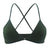 De Monarchia Sexy Women Bra Ribbed Plunge Underwear Wireless Crisscross Back V Neck Bras Comfort Lady's Cotton Bralette