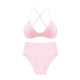 De Monarchia Sexy Women Bra Ribbed Plunge Underwear Wireless Crisscross Back V Neck Bras Comfort Lady's Cotton Bralette