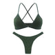 De Monarchia Sexy Women Bra Ribbed Plunge Underwear Wireless Crisscross Back V Neck Bras Comfort Lady's Cotton Bralette