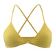 De Monarchia Sexy Women Bra Ribbed Plunge Underwear Wireless Crisscross Back V Neck Bras Comfort Lady's Cotton Bralette