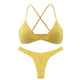 De Monarchia Sexy Women Bra Ribbed Plunge Underwear Wireless Crisscross Back V Neck Bras Comfort Lady's Cotton Bralette