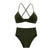 De Monarchia Sexy Women Bra Ribbed Plunge Underwear Wireless Crisscross Back V Neck Bras Comfort Lady's Cotton Bralette