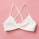 De Monarchia Sexy Women Bra Ribbed Plunge Underwear Wireless Crisscross Back V Neck Bras Comfort Lady's Cotton Bralette