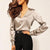 Deep V-neck Solid Long Sleeve Shirts Women Casual Loose Simple Wild Summer Blouses Business Office Lady Fashion Elegant Shirts