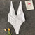 Deep v-neck neon swimwear women 2019 monokini shirred one piece swimsuit white push up swimming bathing suit for women beachwear