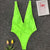Deep v-neck neon swimwear women 2019 monokini shirred one piece swimsuit white push up swimming bathing suit for women beachwear