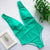 Deep v neck one piece swimwear Neon green swimsuit female monokini High cut bikini Floral print swimwear women 2019 badpak dames