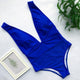Deep v neck one piece swimwear Neon green swimsuit female monokini High cut bikini Floral print swimwear women 2019 badpak dames