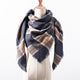AlphaGal  brand women scarf fashion plaid winter scarves for ladies cashmere shawls wraps warm neck Triangle Bandage pashmina