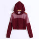 Drop Shipping Hoodies Women Long Sleeve Solid Patchwork Hooded Sweatshirt Female Casual Sportswear Outwear Plus Size WS&&40