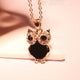 Drop Shipping Vintage Owl Design Rhinestones Crystal Pendant Necklaces Women Sweater Chain Necklace Jewelry Clothing Accessories