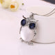 Drop Shipping Vintage Owl Design Rhinestones Crystal Pendant Necklaces Women Sweater Chain Necklace Jewelry Clothing Accessories