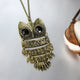 Drop Shipping Vintage Owl Design Rhinestones Crystal Pendant Necklaces Women Sweater Chain Necklace Jewelry Clothing Accessories