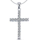 Druzy Shiny Silver Cross Rhinestone Pendant Necklace For Woman Sweet Simple Collar Girls Choker Femme Chain Jewelry Dropshipping