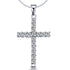 Druzy Shiny Silver Cross Rhinestone Pendant Necklace For Woman Sweet Simple Collar Girls Choker Femme Chain Jewelry Dropshipping