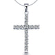 Druzy Shiny Silver Cross Rhinestone Pendant Necklace For Woman Sweet Simple Collar Girls Choker Femme Chain Jewelry Dropshipping