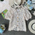 Elegant Floral Embroidery V-neck Women Blouses Shirts Puff-sleeve Front Buttons Lace Female Tops Shirts Casual White Blouses