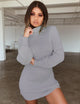 Elegant Midi Knitted Sweater Dress Women Plus Size 2019 Autumn Winter Pencil Party Dress Vestidos Black White Bodycon Dresses