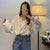 Elegant V-neck Lace Up Women Blouse Shirt Cross-criss Ruffles Female Top Shirt Summer Casual Backless Ladies White Blouse 2019