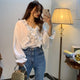 Elegant V-neck Lace Up Women Blouse Shirt Cross-criss Ruffles Female Top Shirt Summer Casual Backless Ladies White Blouse 2019