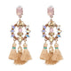 FASHIONSNOOPS Charm Fringed Bijoux Luxury Pendant Tassel Statement Earrings Hot Sale Boho Shiny Drop Dangle Earrings For Women