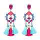 FASHIONSNOOPS Charm Fringed Bijoux Luxury Pendant Tassel Statement Earrings Hot Sale Boho Shiny Drop Dangle Earrings For Women