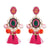 FASHIONSNOOPS Drop Hairball Earring Handmade Tassel Big Earring Dangle Bohemian Large Long Brinco Printing Ear Oorbellen 2018