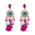 FASHIONSNOOPS Drop Hairball Earring Handmade Tassel Big Earring Dangle Bohemian Large Long Brinco Printing Ear Oorbellen 2018