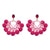 FASHIONSNOOPS Drop Hairball Earring Handmade Tassel Big Earring Dangle Bohemian Large Long Brinco Printing Ear Oorbellen 2018