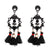 FASHIONSNOOPS Drop Hairball Earring Handmade Tassel Big Earring Dangle Bohemian Large Long Brinco Printing Ear Oorbellen 2018