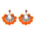 FASHIONSNOOPS Drop Hairball Earring Handmade Tassel Big Earring Dangle Bohemian Large Long Brinco Printing Ear Oorbellen 2018