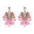 FASHIONSNOOPS Drop Hairball Earring Handmade Tassel Big Earring Dangle Bohemian Large Long Brinco Printing Ear Oorbellen 2018