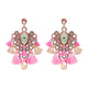 FASHIONSNOOPS Drop Hairball Earring Handmade Tassel Big Earring Dangle Bohemian Large Long Brinco Printing Ear Oorbellen 2018