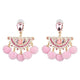 FASHIONSNOOPS Drop Hairball Earring Handmade Tassel Big Earring Dangle Bohemian Large Long Brinco Printing Ear Oorbellen 2018