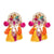 FASHIONSNOOPS Drop Hairball Earring Handmade Tassel Big Earring Dangle Bohemian Large Long Brinco Printing Ear Oorbellen 2018