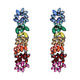 FASHIONSNOOPS Rhinestone Drop Earrings for Women 2019 Crystal Earrings For Women Luxury Jewelry Long Dangle Earring Party Gift