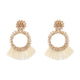 FASHIONSNOOPS Tassel Earrings For Women Crystal Beads Handmade Ethnic Long Dangle Charms Wedding Oorbellen Acessorios Earings