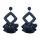 FASHIONSNOOPS Tassel Earrings For Women Crystal Beads Handmade Ethnic Long Dangle Charms Wedding Oorbellen Acessorios Earings