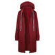 FLULU Autumn Winter New Hoodie Sweatshirt Women Solid Casual Loose Zipper Plus Size Thick Hoodies Jacket Long Coat Feminino 5XL