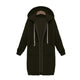 FLULU Autumn Winter New Hoodie Sweatshirt Women Solid Casual Loose Zipper Plus Size Thick Hoodies Jacket Long Coat Feminino 5XL