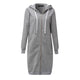 FLULU Autumn Winter New Hoodie Sweatshirt Women Solid Casual Loose Zipper Plus Size Thick Hoodies Jacket Long Coat Feminino 5XL